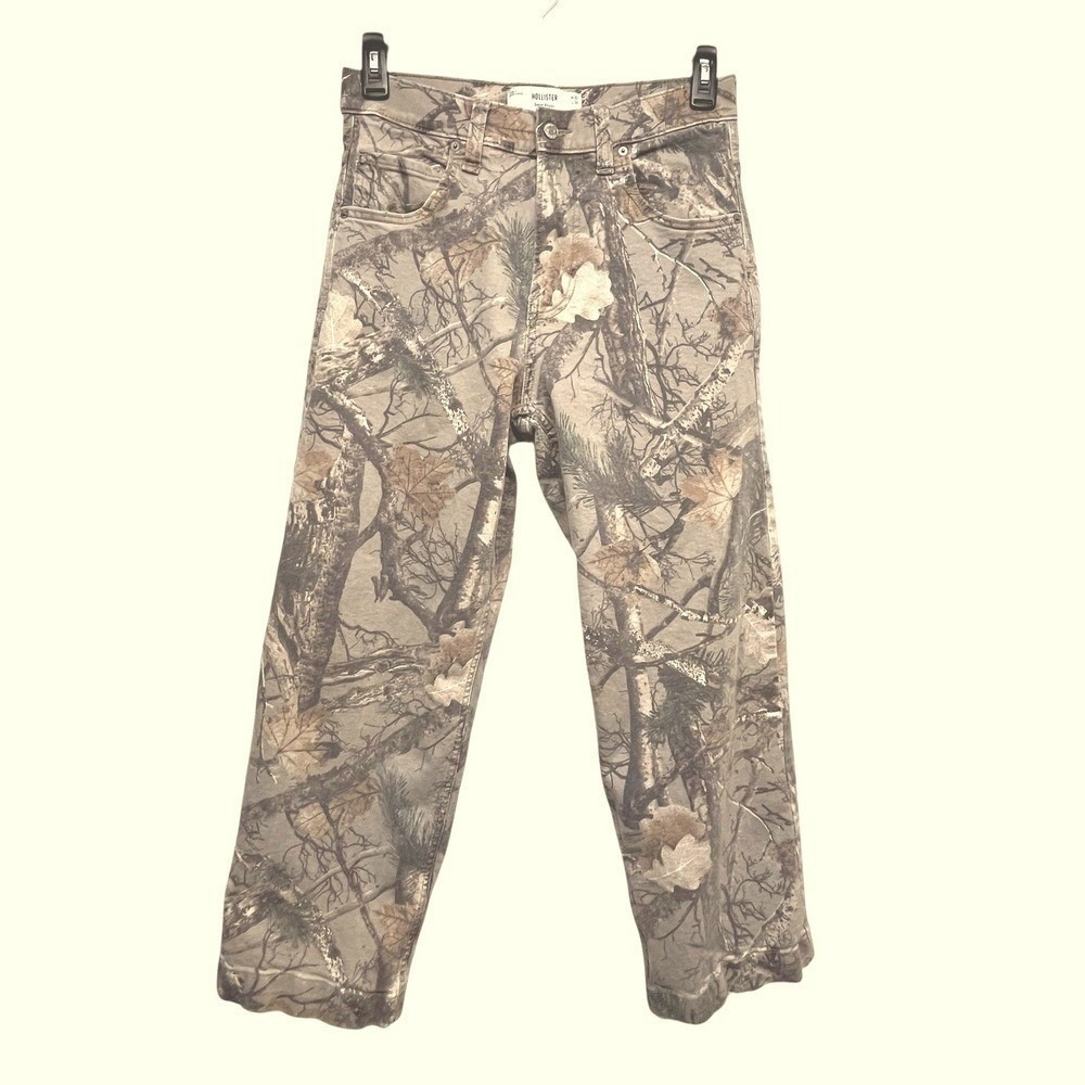 Hollister Super Baggy Camo Pants Mens 30 Outdoor Gorpcore GranolaCore Street Y2K - Picture 3 of 8